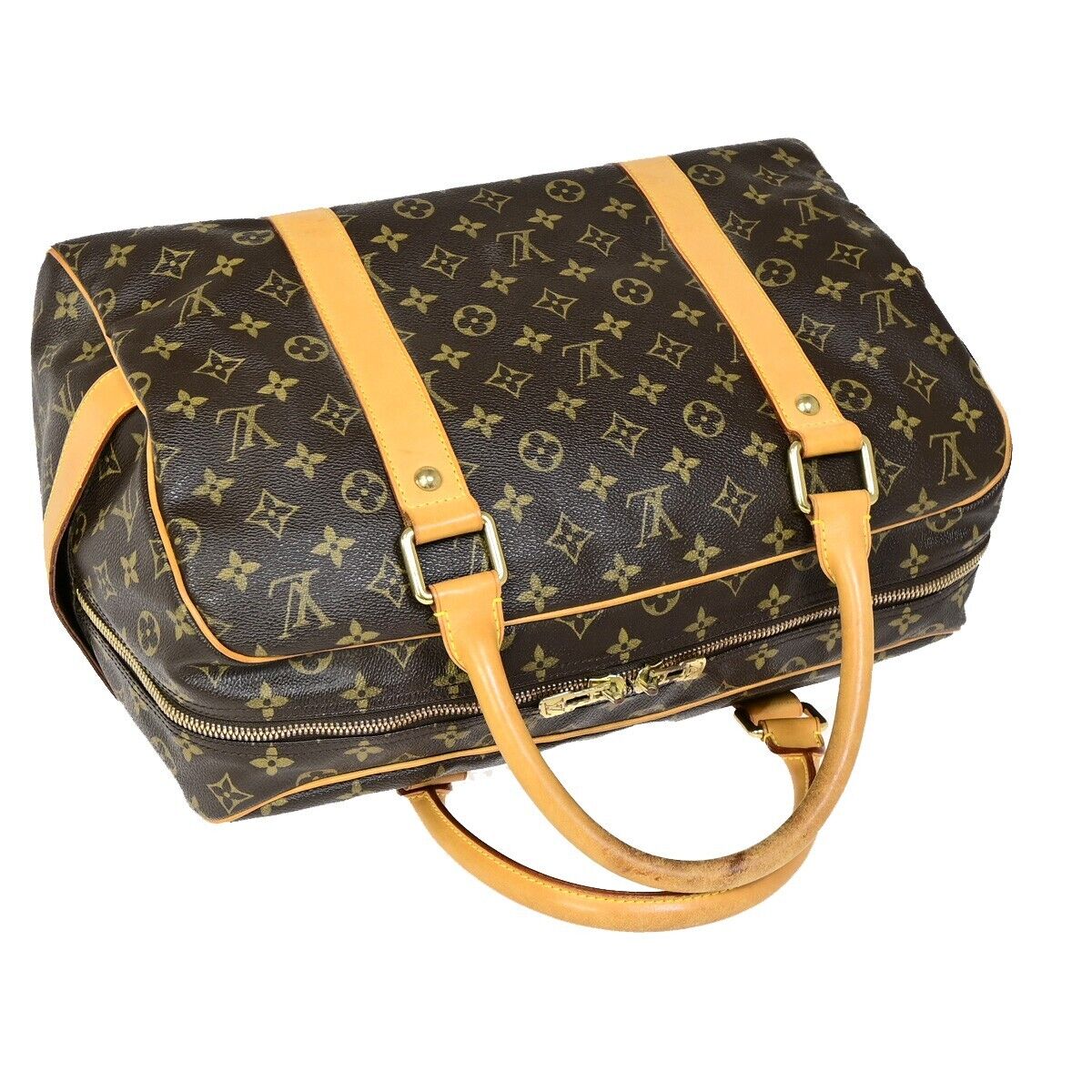 LOUIS VUITTON Carryall Travel Hand Bag Monogram Leather Brown M40074 22RF157