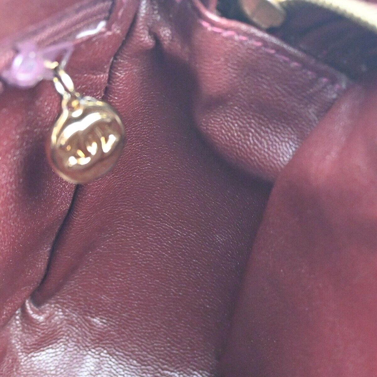 CHANEL CC Matelasse Tassel Mini Chain Shoulder Bag Suede Leather BX GHW 638FA087