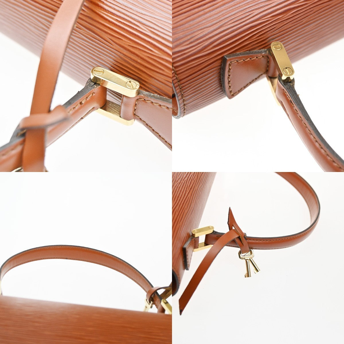 LOUIS VUITTON Concorde Hand Bag Epi Leather Brown Gold France M52133 85CA714