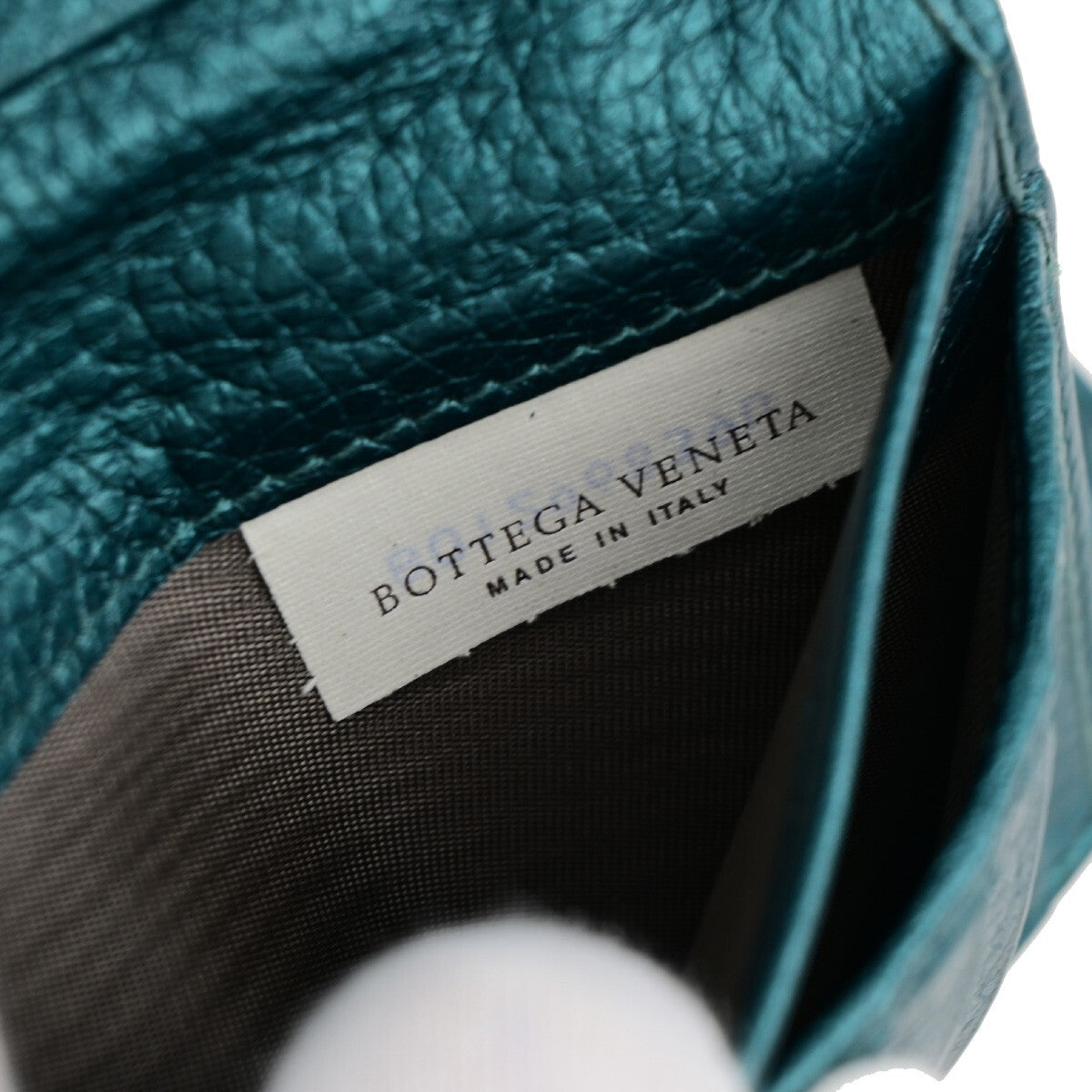 BOTTEGA VENETA Logo Intrecciato Bifold Wallet Exotic Leather Green Italy 68EC872
