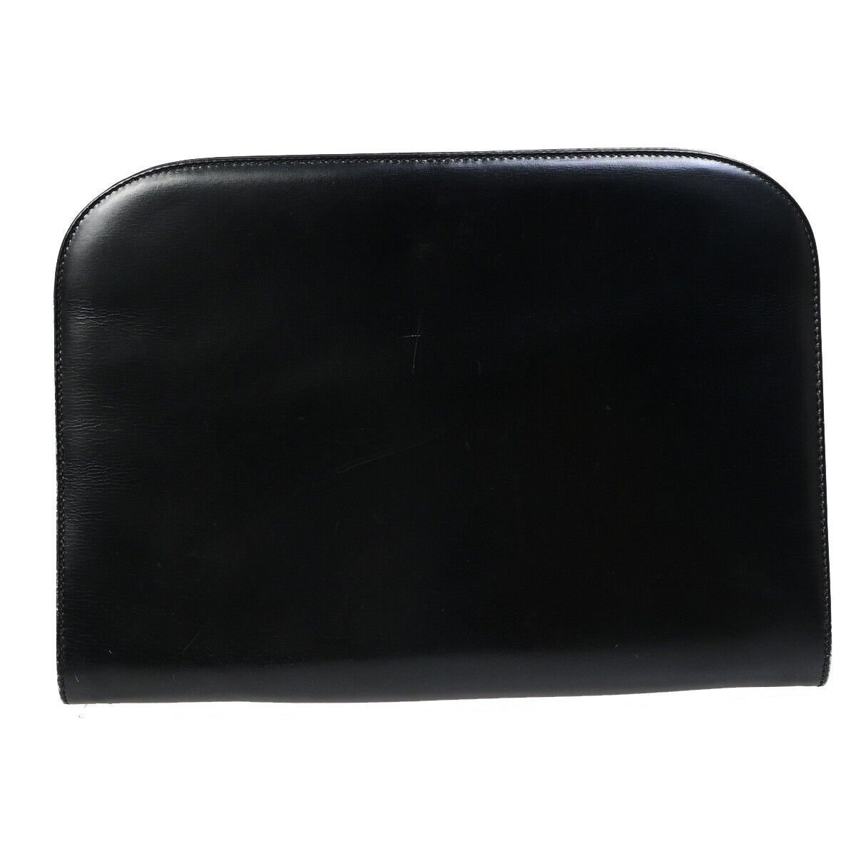 SALVATORE FERRAGAMO Gancini 2Way Chain Shoulder Clutch Bag Leather Black 36EB863