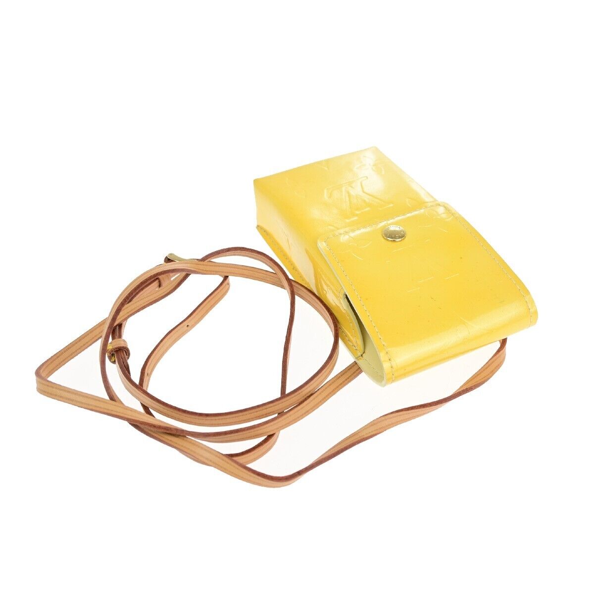 LOUIS VUITTON Walker Shoulder Bag Monogram Vernis Leather Yellow M91074 69SJ178