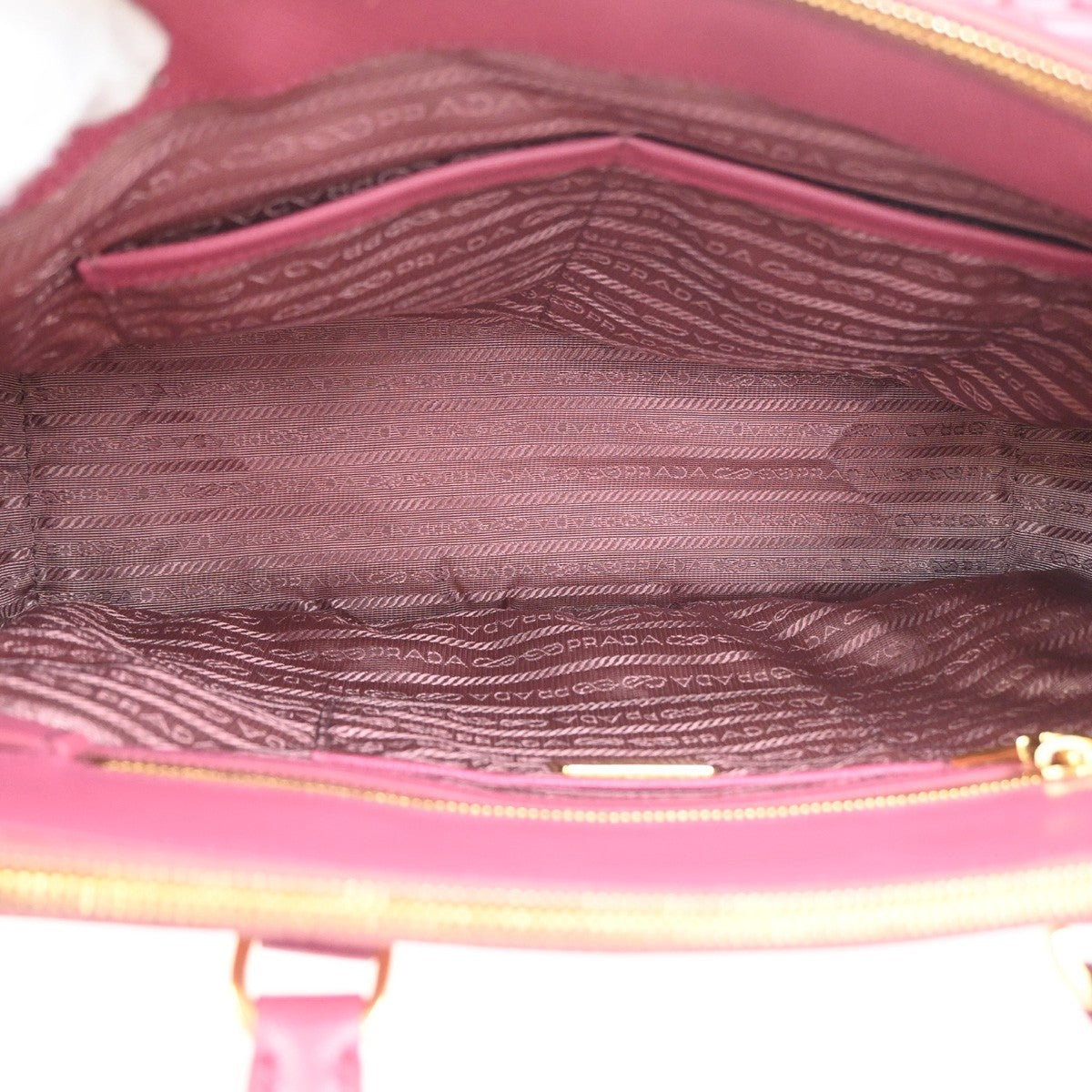 2.Live PRADA Galleria 2Way Shoulder Hand Bag Saffiano Leather Pink Italy 11CA830