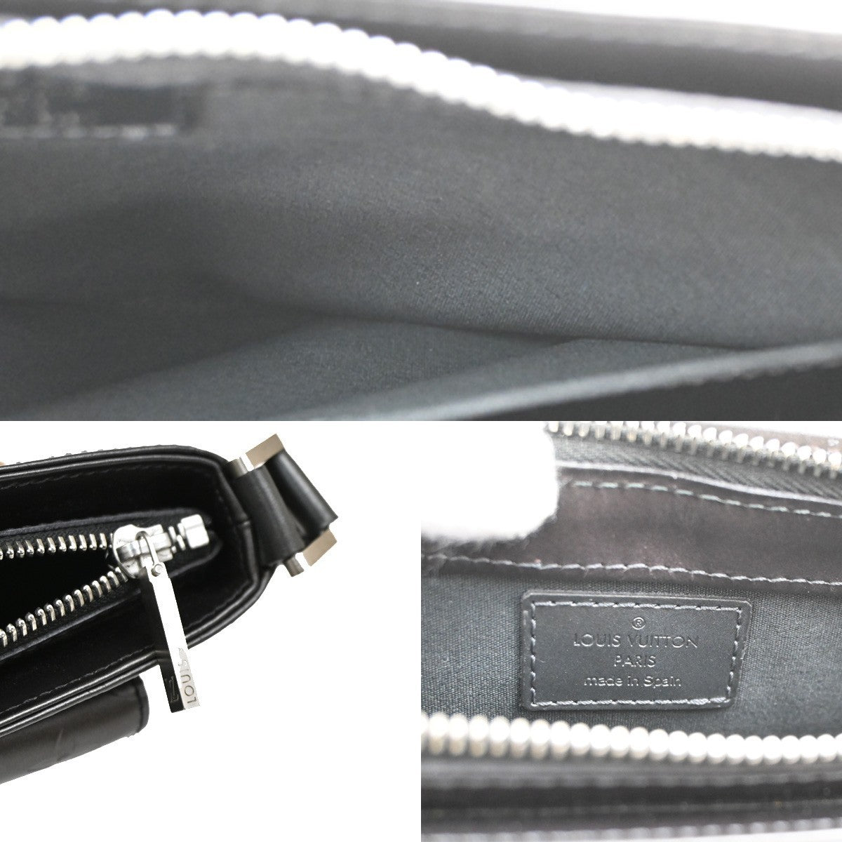 LOUIS VUITTON Alston Shoulder Bag Monogram Mat Leather Noir M55122 98TA397