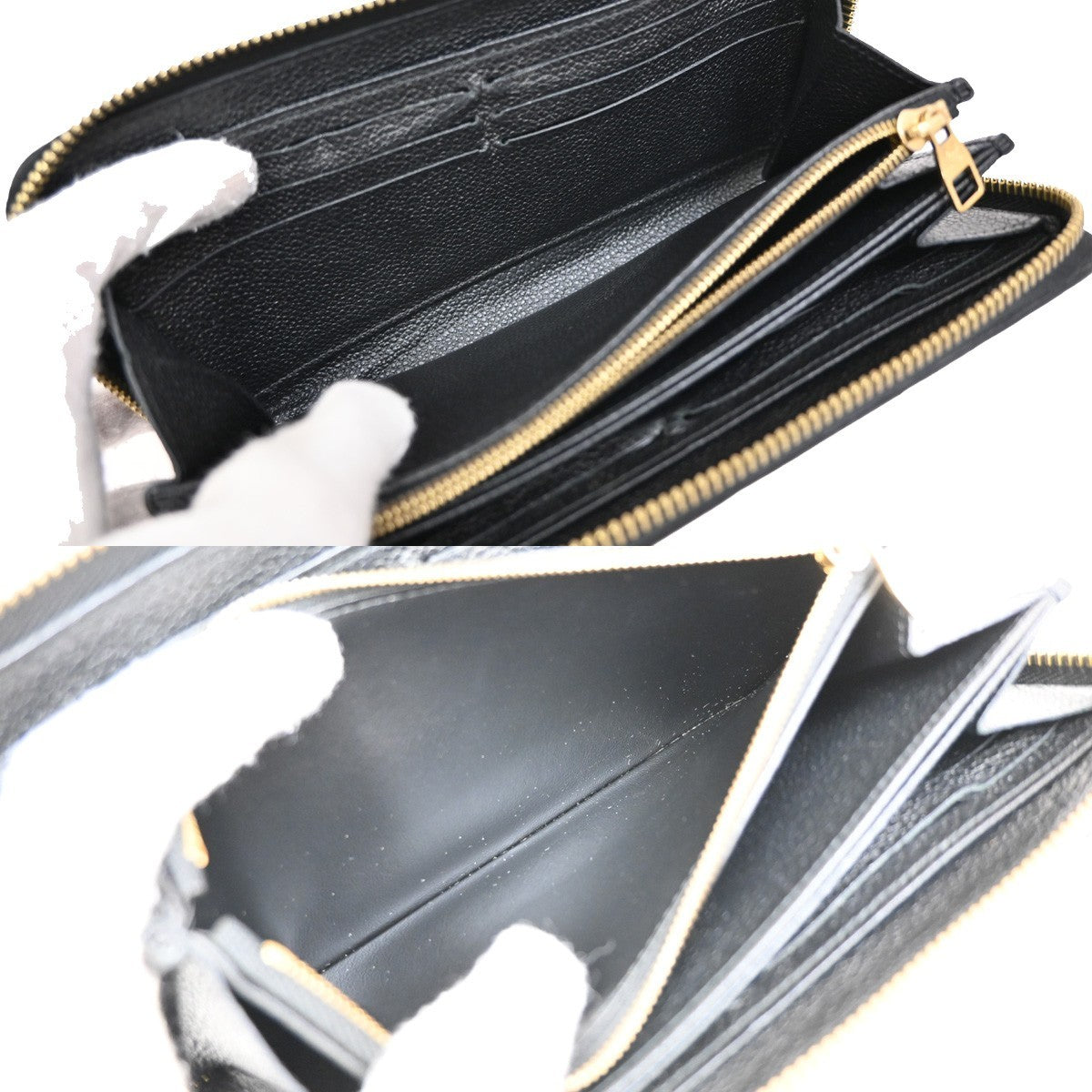LOUIS VUITTON LV Zippy Long Wallet Monogram Empreinte Balck M93435 76KB293