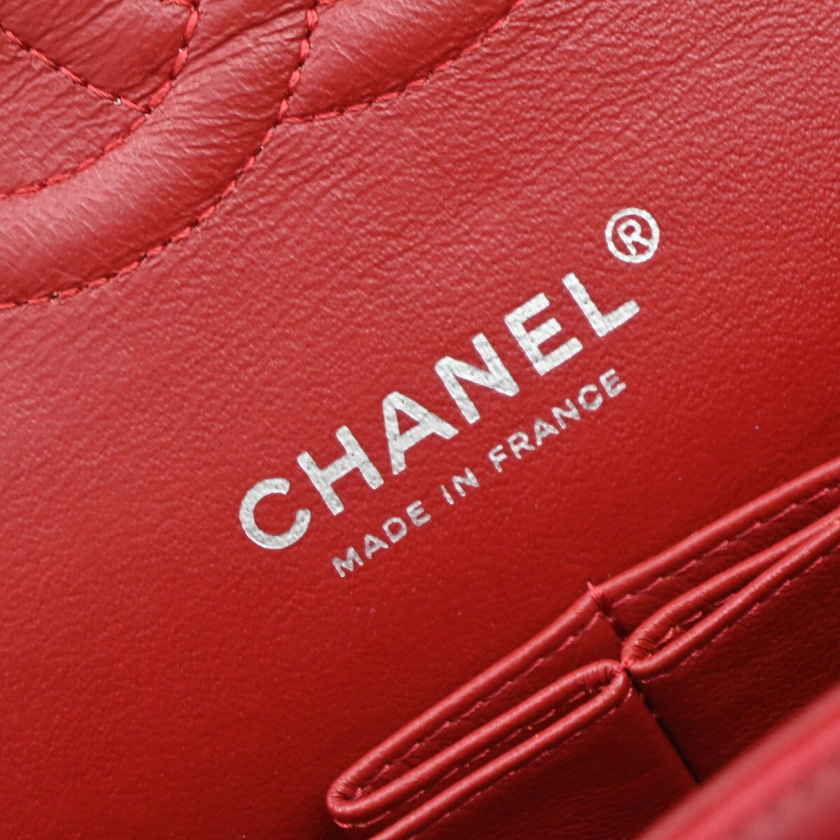 CHANEL Matelasse 25 Double Flap Chain Shoulder Bag Patent Leather Red 339RF259