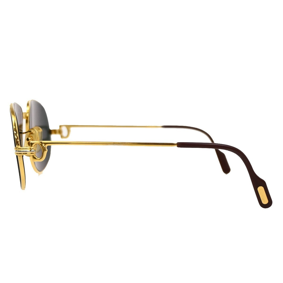 CARTIER Romance Louis Sunglasses Green Gold France 31RL567