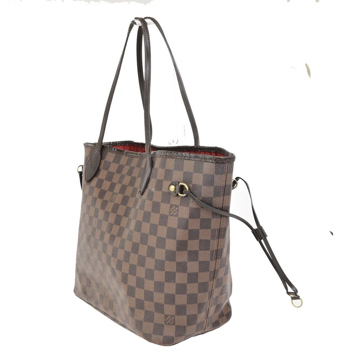 LOUIS VUITTON Neverfull MM Shoulder Bag Damier Ebene Leather BN N41358 18FB331