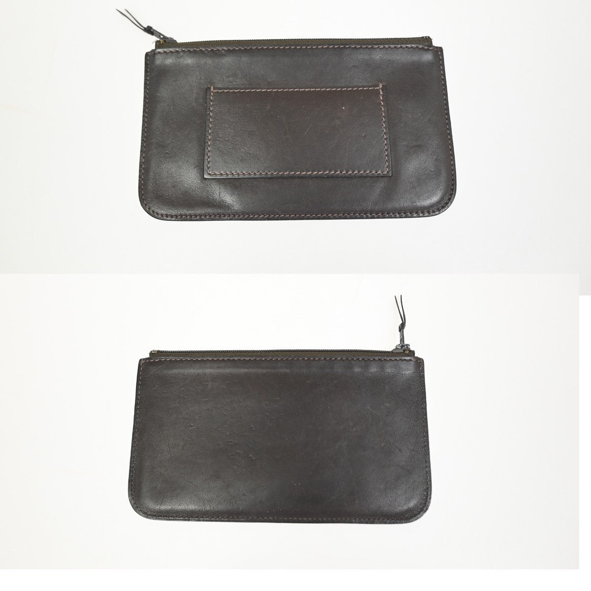 HERMES Logo Dogon GM Long Bifold Wallet Purse Box Calf Leather Brown SHW 39YH879