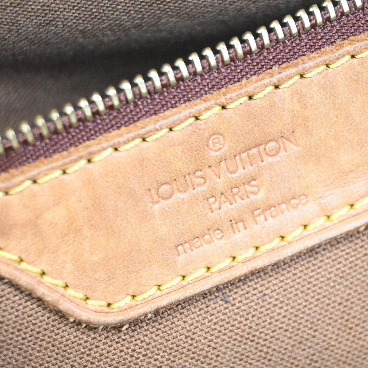 LOUIS VUITTON Cabas Mezzo Shoulder Bag Monogram Leather Brown M51151 88SA003