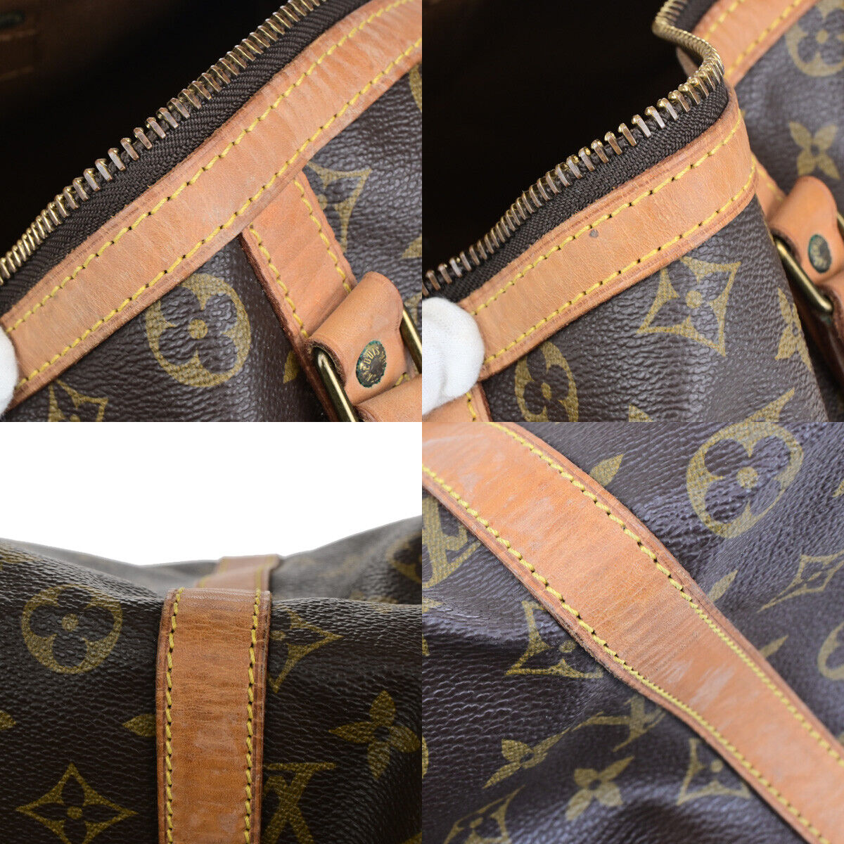 LOUIS VUITTON Sac Souple 35 Travel Hand Bag Monogram Leather BN M41626 39YG687