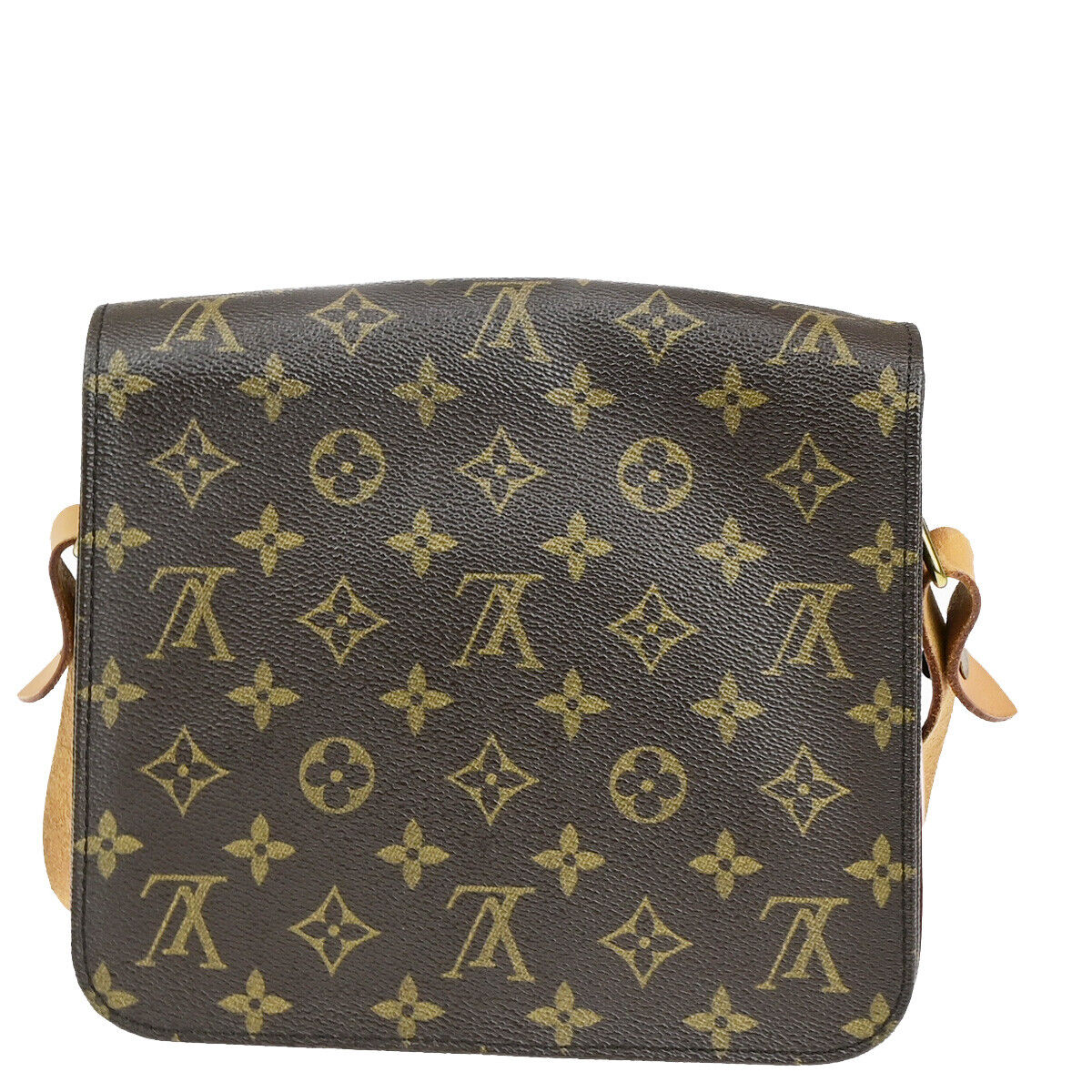 LOUIS VUITTON Cartouchiere MM Shoulder Bag Monogram Leather Brown M51253 86YF102