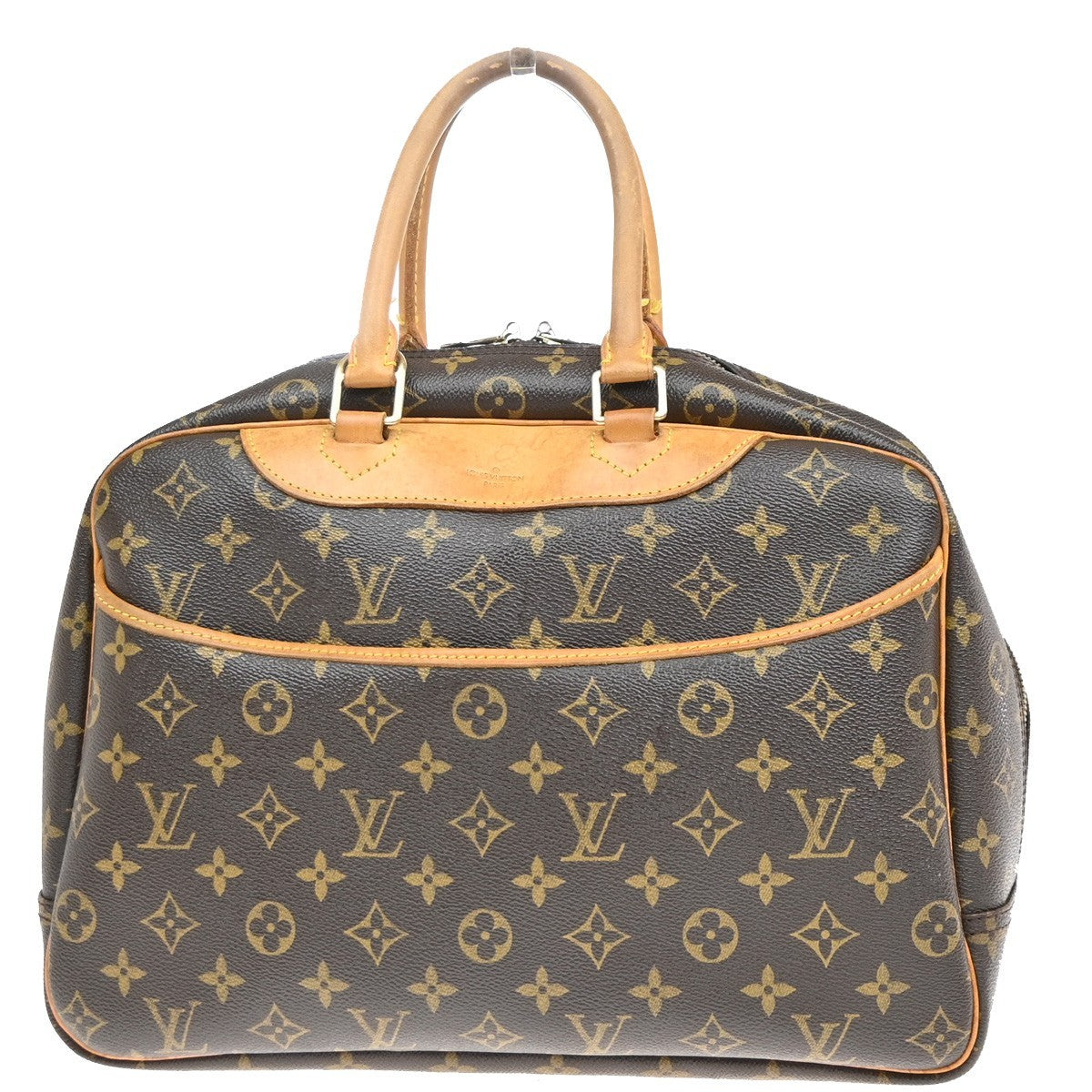 LOUIS VUITTON LV Logo Deauville Hand Bag Monogram Leather Brown M47270 32KP222