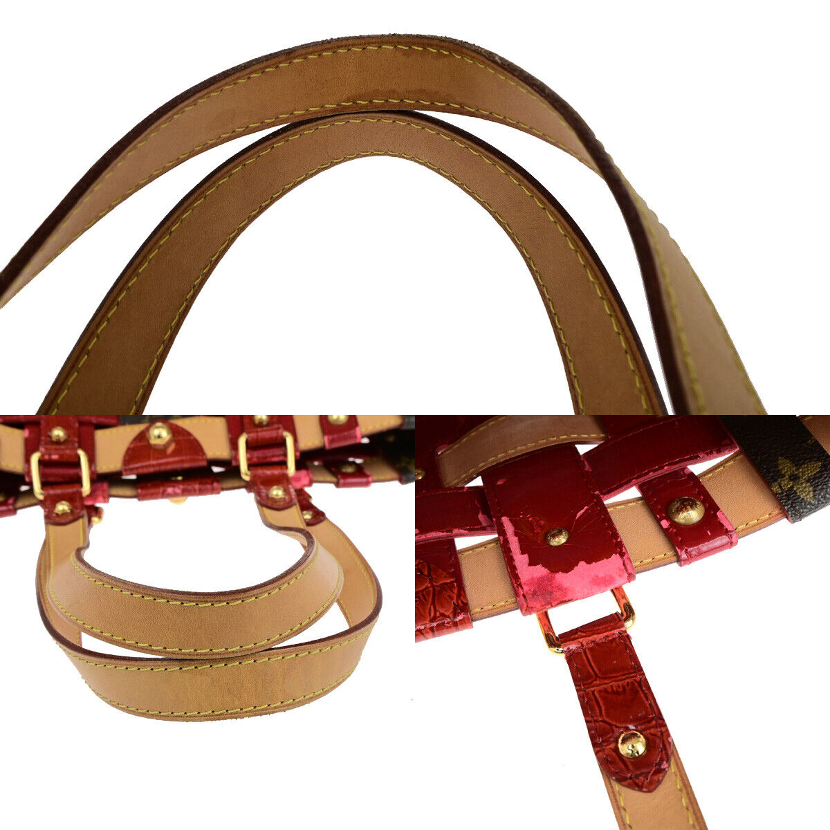 LOUIS VUITTON Neo Bucket Shoulder Bag Monogram Ruby Leather BN RD M95613 81YG627