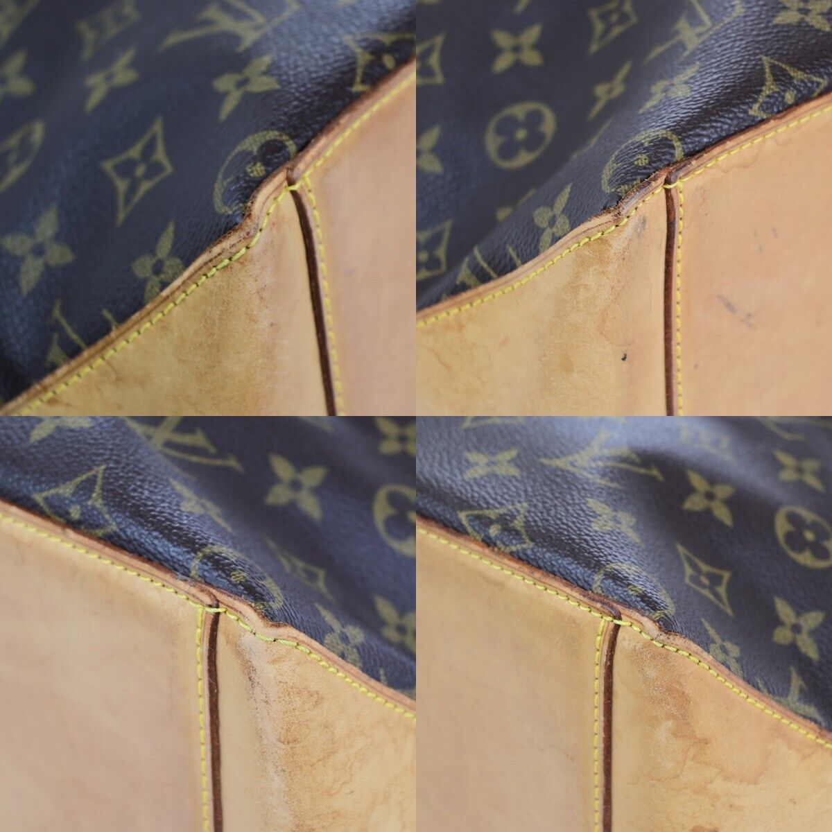 LOUIS VUITTON Cabas Mezzo Shoulder Bag Monogram Leather Brown M51151 13EB141