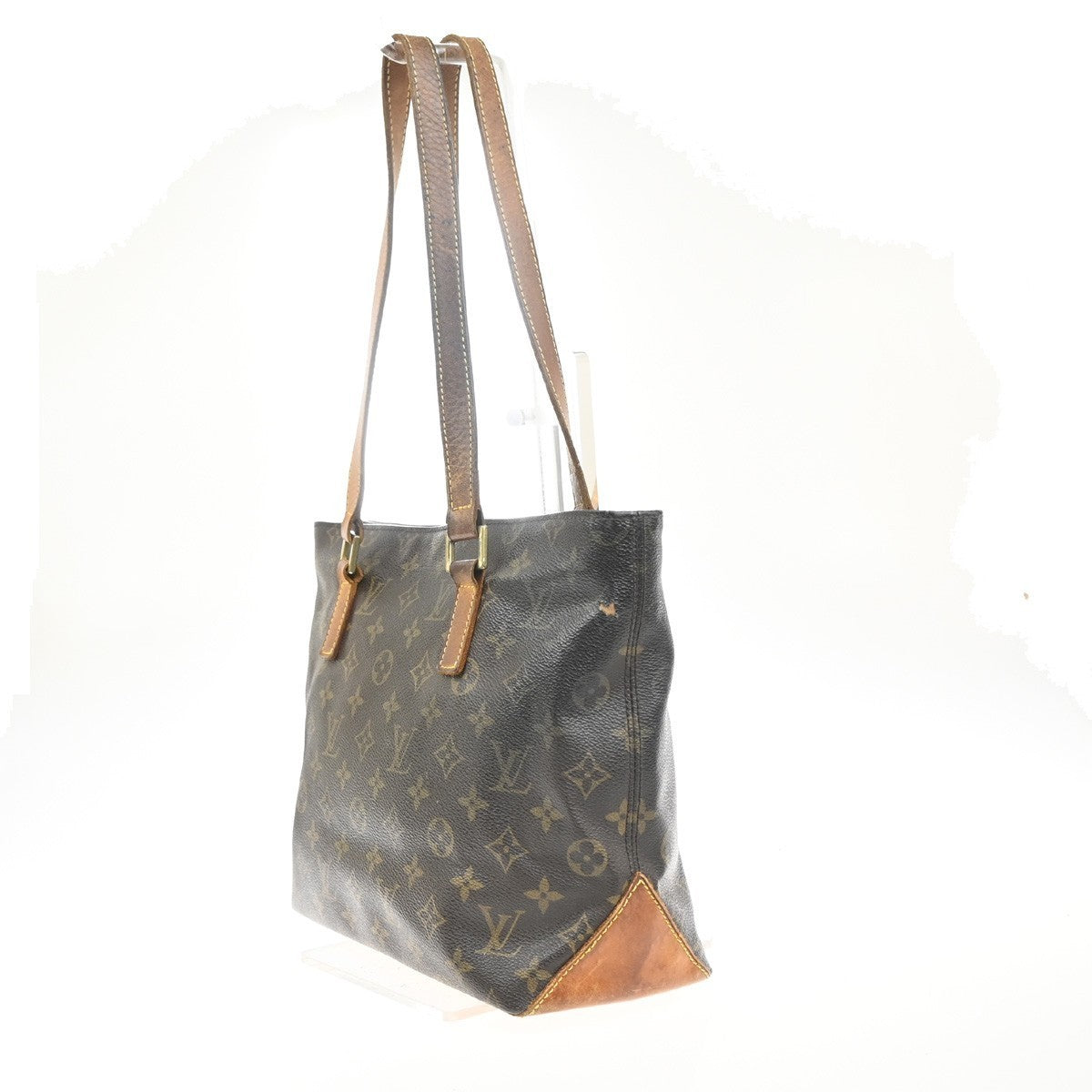 LOUIS VUITTON Cabas Piano Shoulder Bag Monogram Leather Brown M51148 35MA378