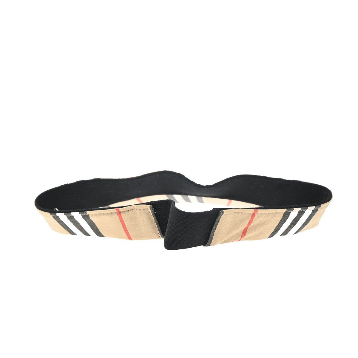 BURBERRY Logo Stripe Visor Hat Size 54-61 Canvas Brown 02RP157