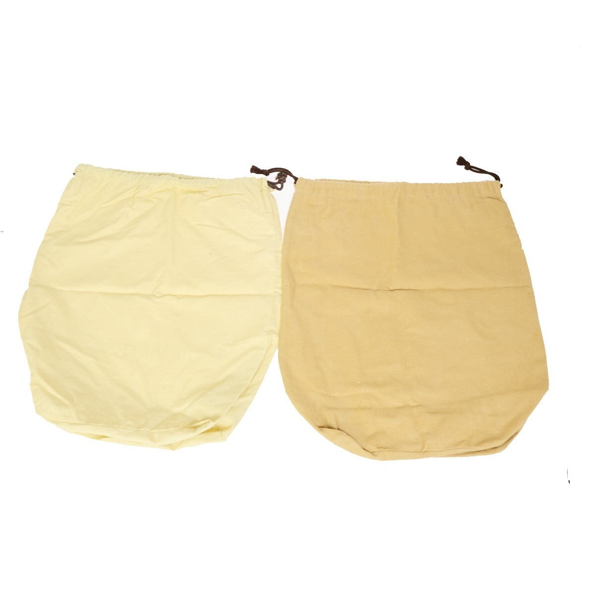 LOUIS VUITTON Logo 10 Set Dust Bag Drawstring Canvas Cotton Beige Brown 09KP115