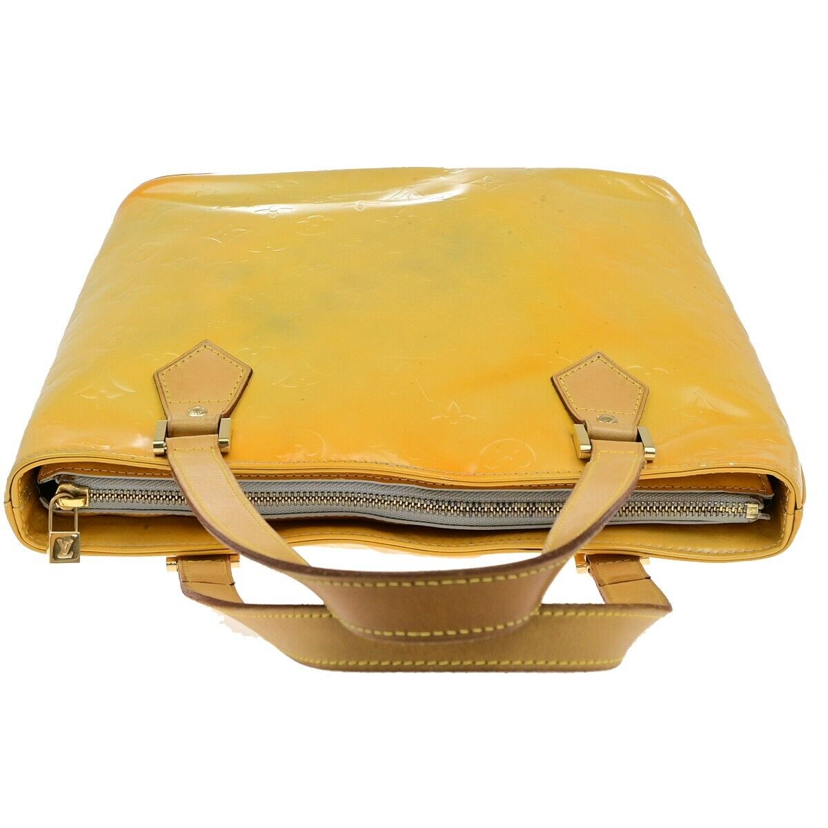 LOUIS VUITTON Houston Shoulder Bag Monogram Vernis Leather Yellow M91055 05FB524