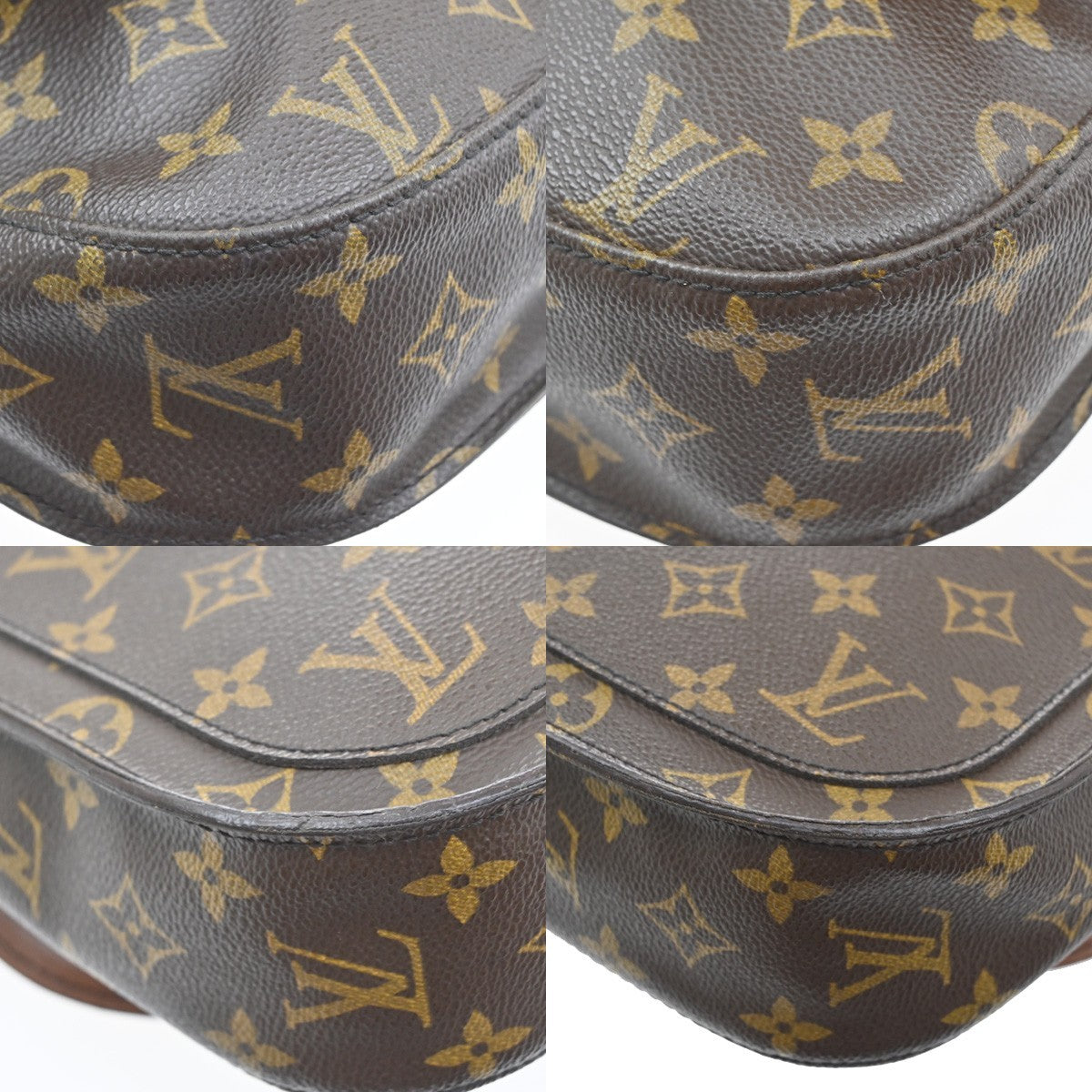LOUIS VUITTON Saint Cloud GM Shoulder Bag Monogram Leather Brown M51242 34SA130