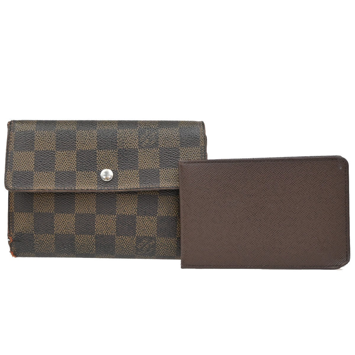 LOUIS VUITTON  Porte Tresor Etui Papier Wallet Damier Ebene Brown N61202 02DA168