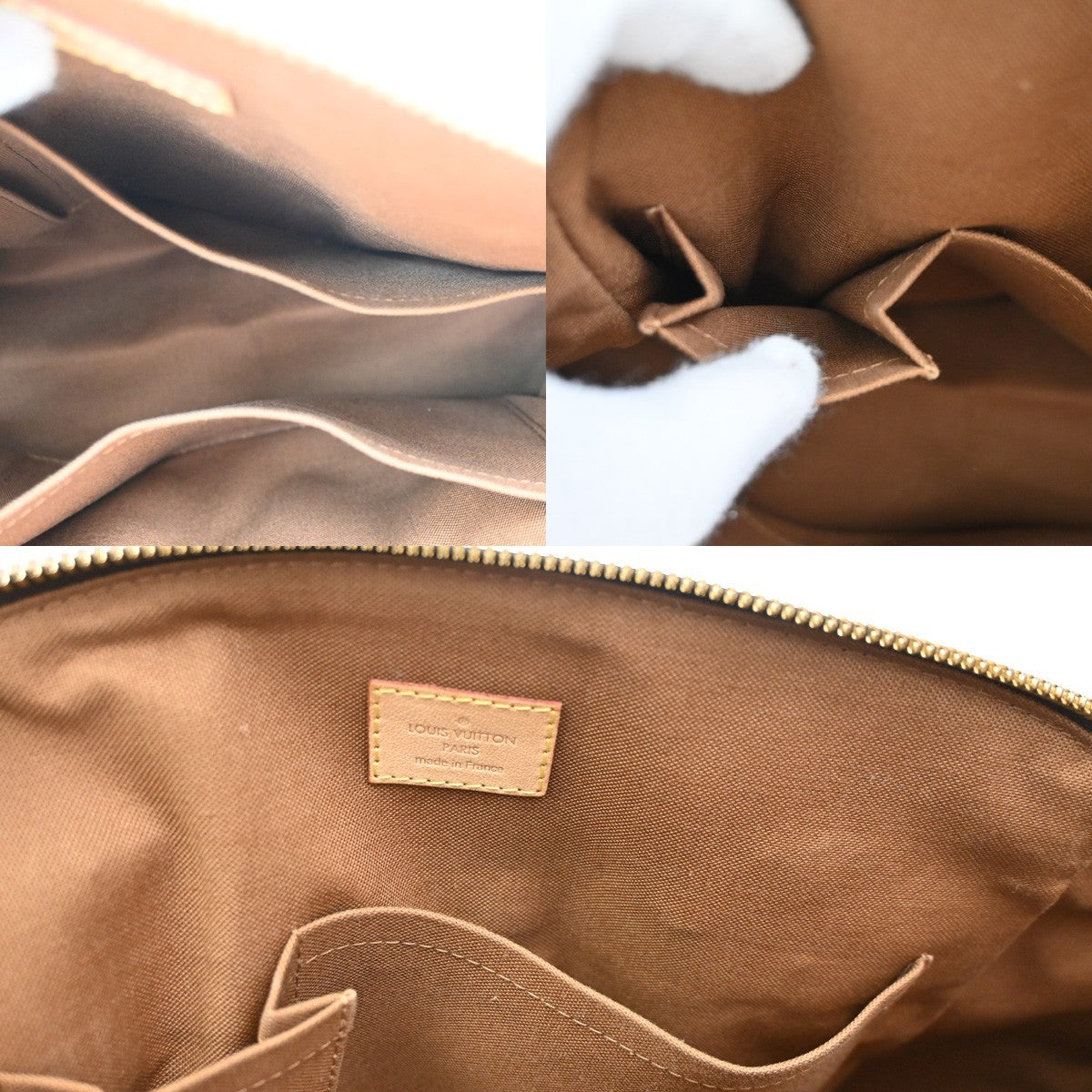 LOUIS VUITTON LV Tivoli GM Shoulder Bag Monogram Leather Brown M40144 57CA616