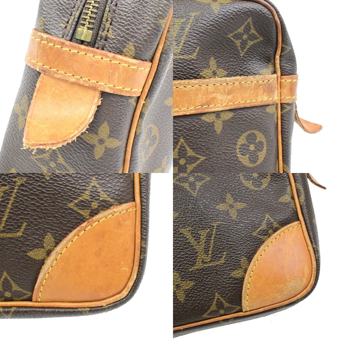 LOUIS VUITTON Compiegne 28 Clutch Hand Bag Monogram Leather Brown M51845 61YH084