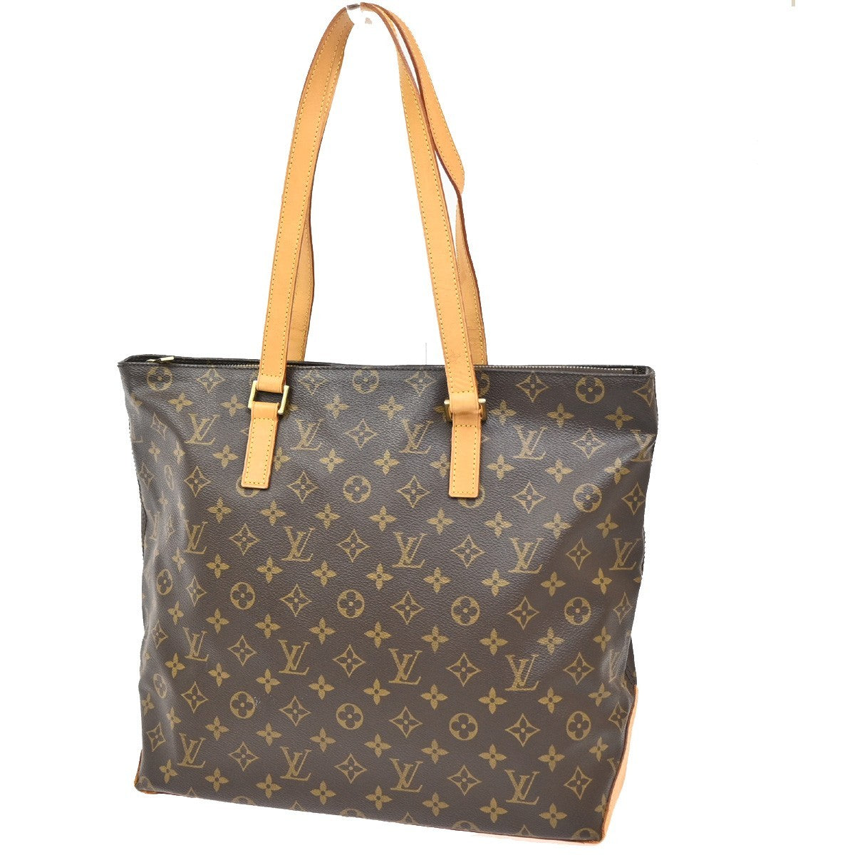 LOUIS VUITTON Cabas Mezzo Shoulder Bag Monogram Leather Brown M51151 10KC189