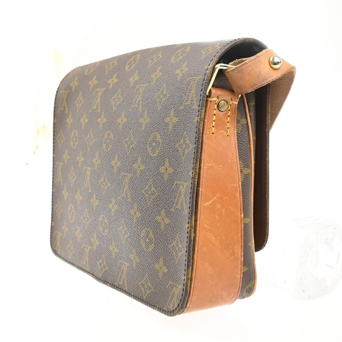 LOUIS VUITTON Cartouchiere GM Shoulder Bag Monogram Leather Brown M51252 39KC446