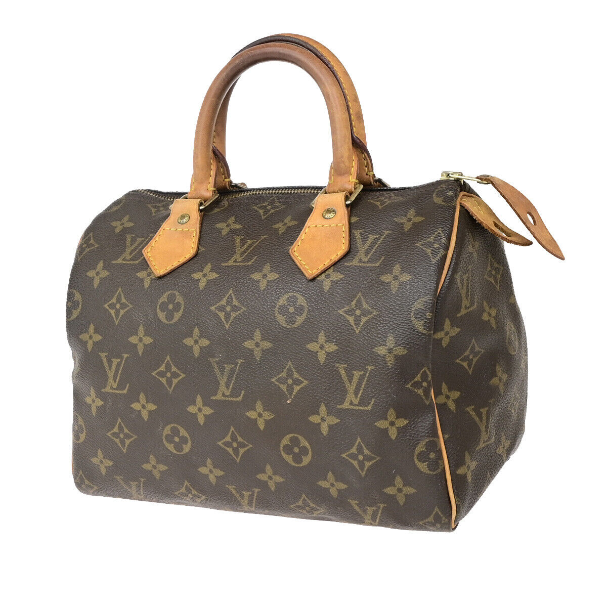 LOUIS VUITTON Speedy 25 Travel Hand Bag Monogram Leather Brown M41528 87SJ433