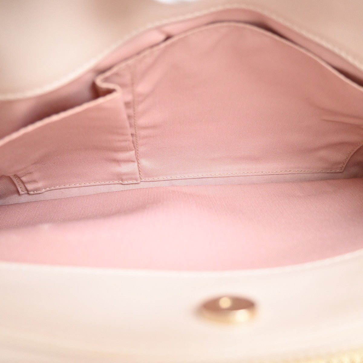 CHRISTIAN DIOR Logo Cannage Chain Shoulder Bag Leather Pink GHW Italy 689RL954