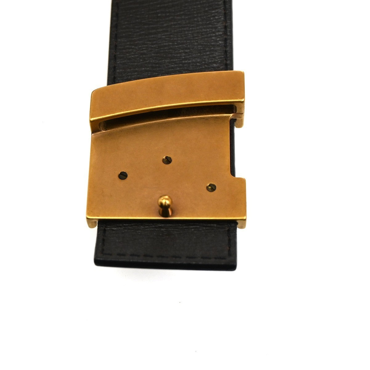 LOUIS VUITTON LV Logo Ceinture LV Initial Belt 80/32 Leather Brown M6902 86KC273