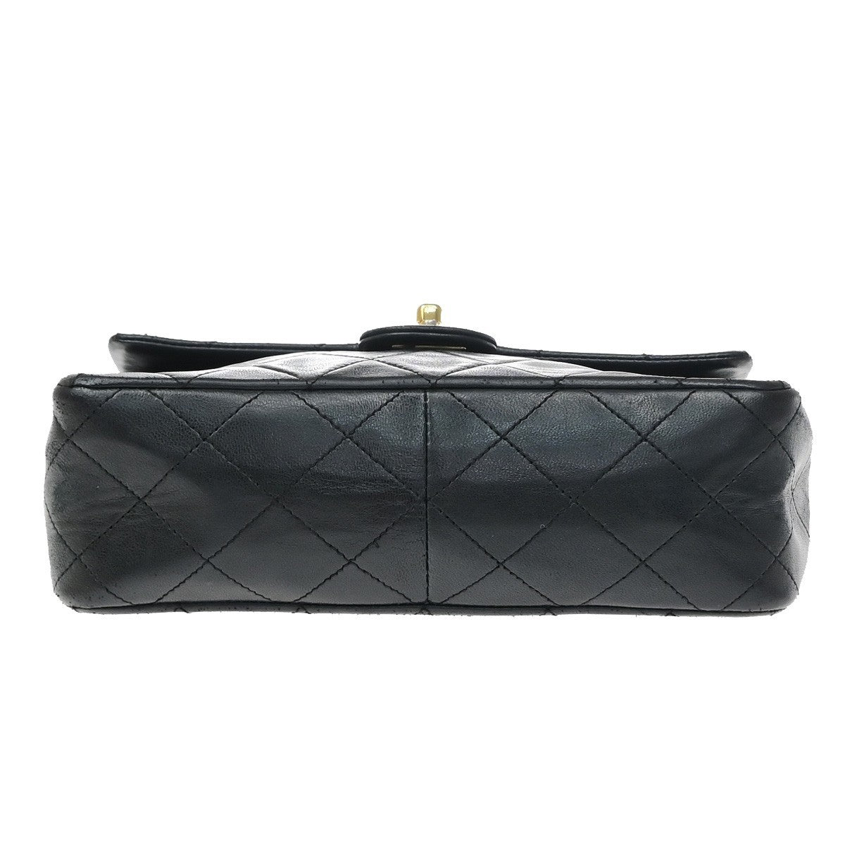 CHANEL CC Mini Matelasse Chain Shoulder Bag Leather Black GHW Vintage 399RP188