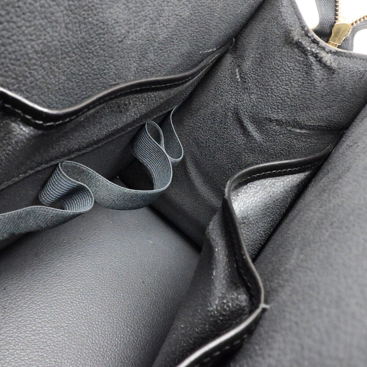 LOUIS VUITTON LV Logo Riviera Hand Bag Epi Leather Black France M48182 65ED659