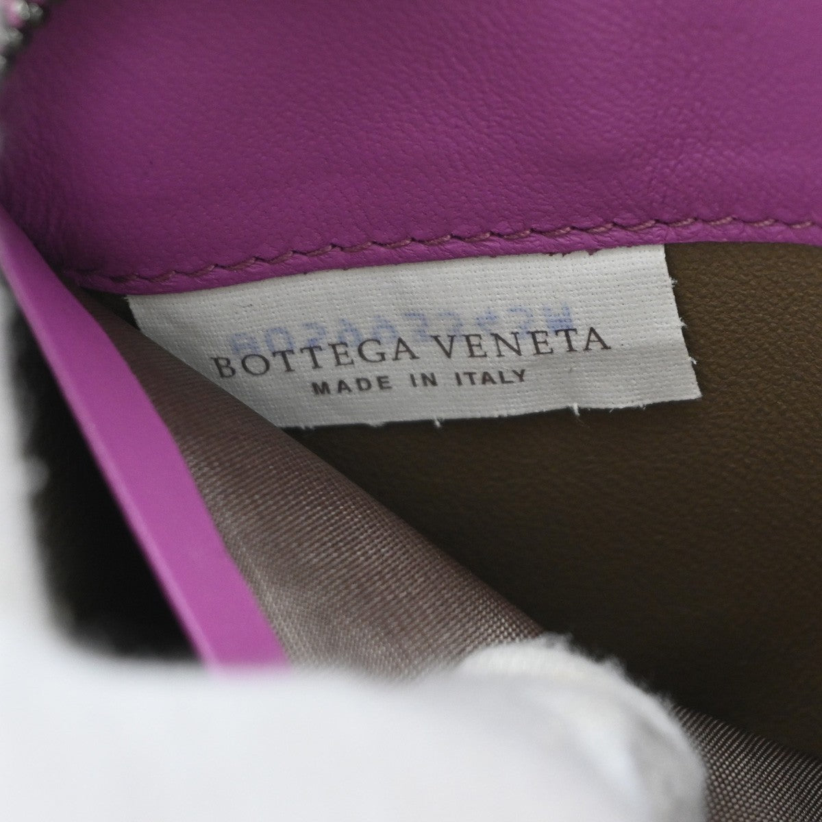 BOTTEGA VENETA Logo Intrecciato Zip Around Long Wallet Leather Purple 34RP100