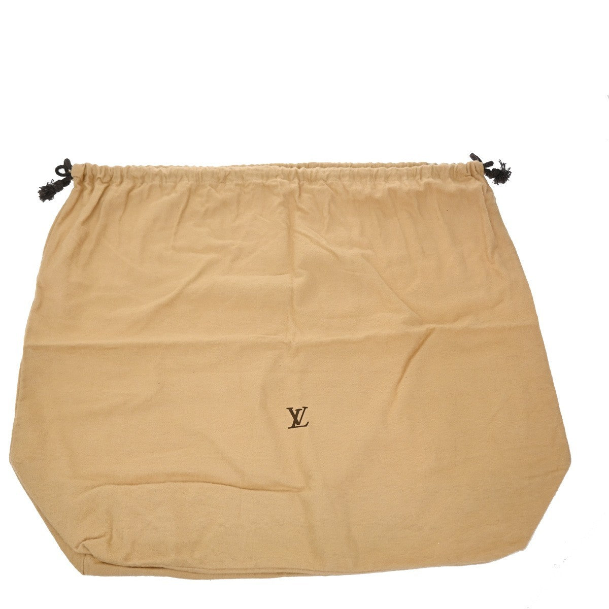 LOUIS VUITTON Logo 10 Set Dust Bag Drawstring Canvas Cotton Beige Brown 09KP114