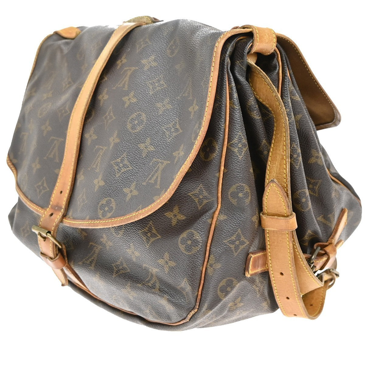 LOUIS VUITTON Saumur 35 Shoulder Bag Monogram Leather BN France M42254 70MA376
