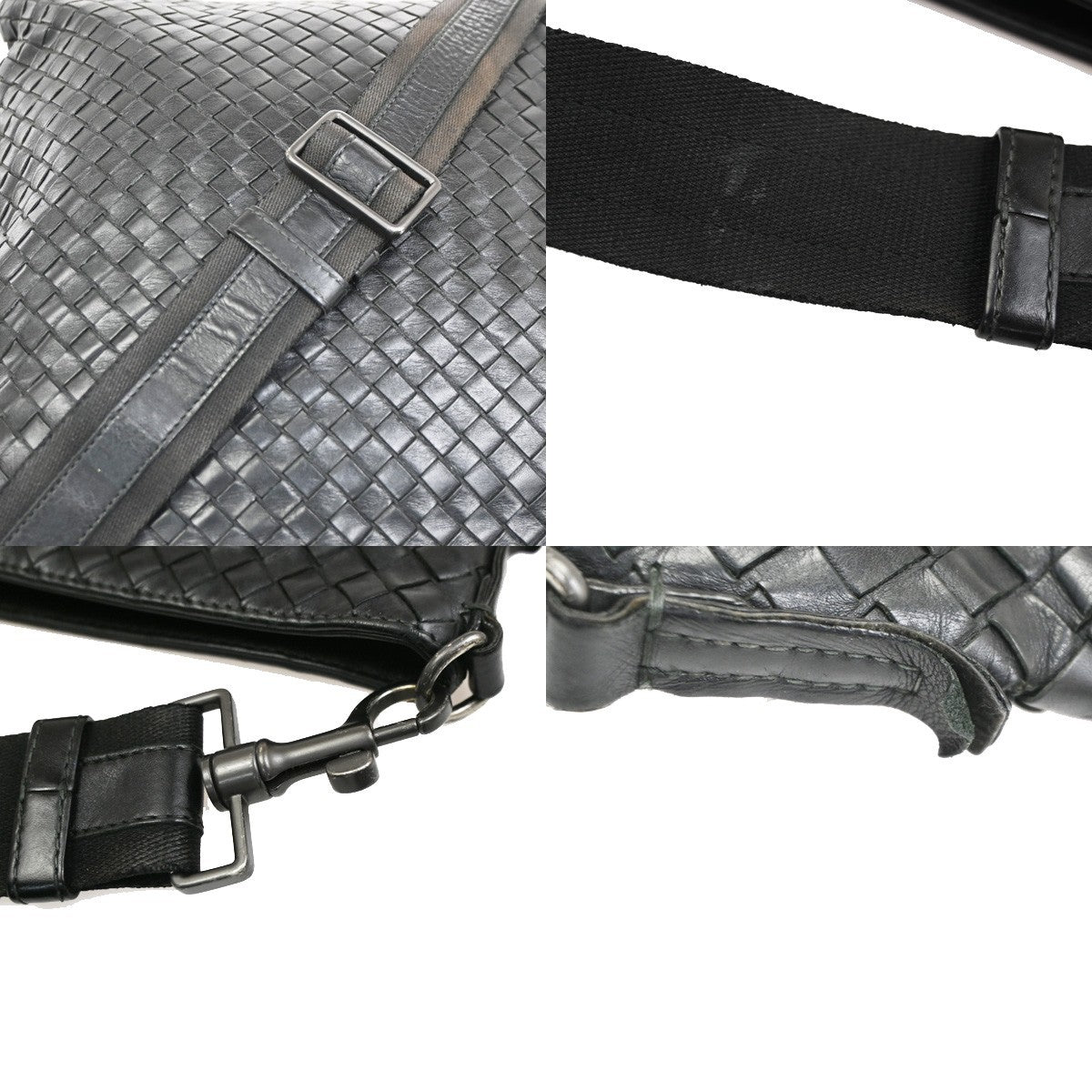 BOTTEGA VENETA Logo Intrecciato Shoulder Bag Leather Brown Italy 16CB034