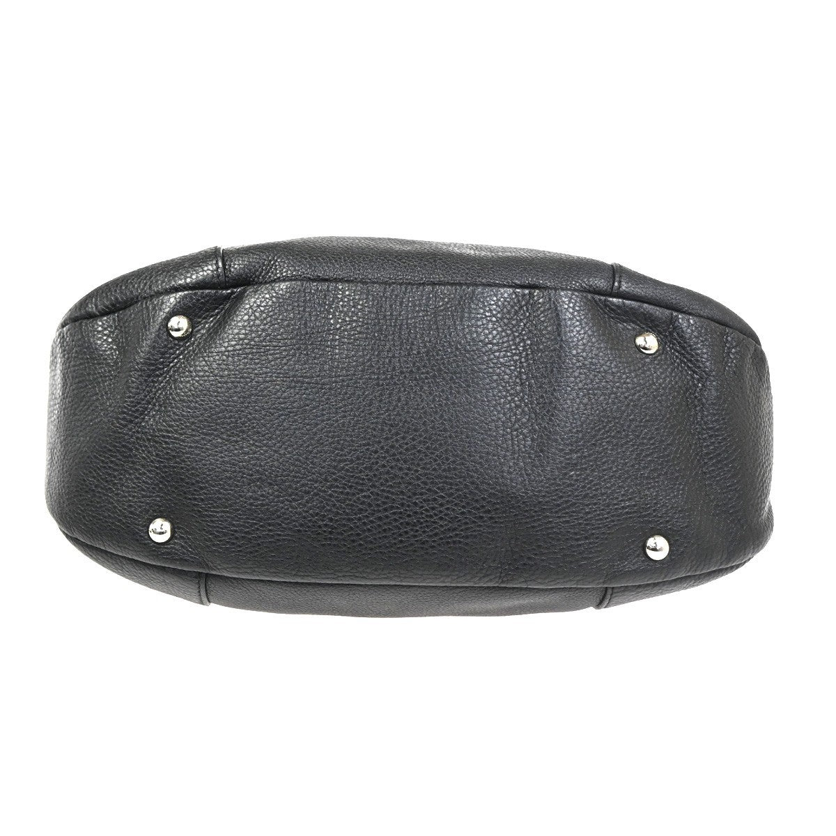 SALVATORE FERRAGAMO Gancini Tote Handbag Leather Black Italy SHW 30KC968