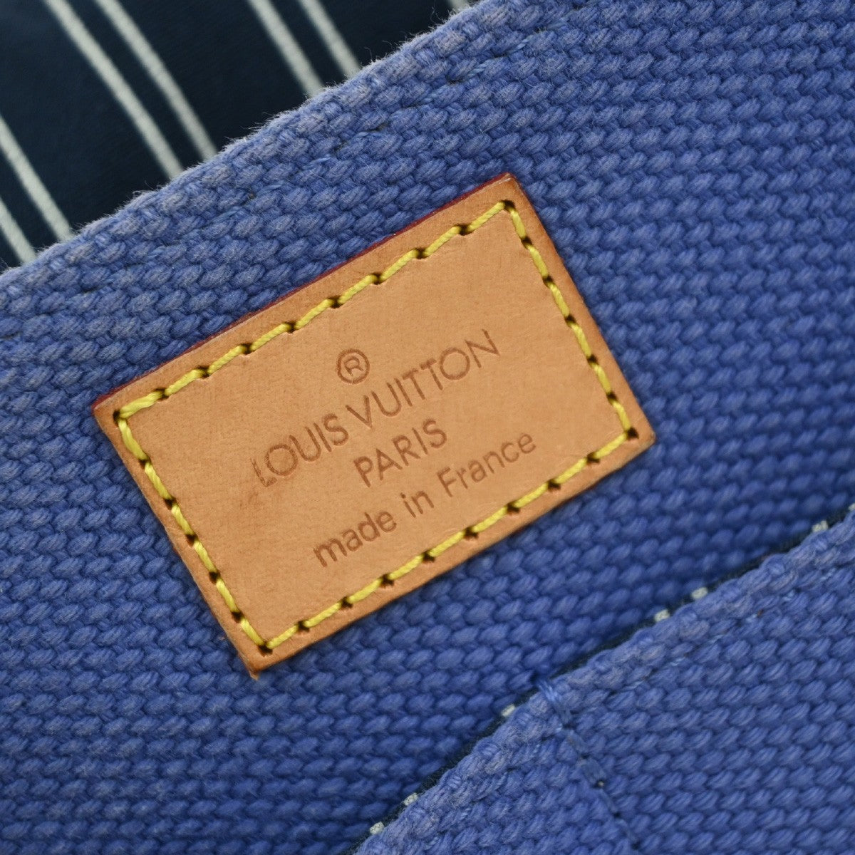 LOUIS VUITTON Busas PM Shoulder Bag Antigua Canvas Leather Blue M40073 65KP572