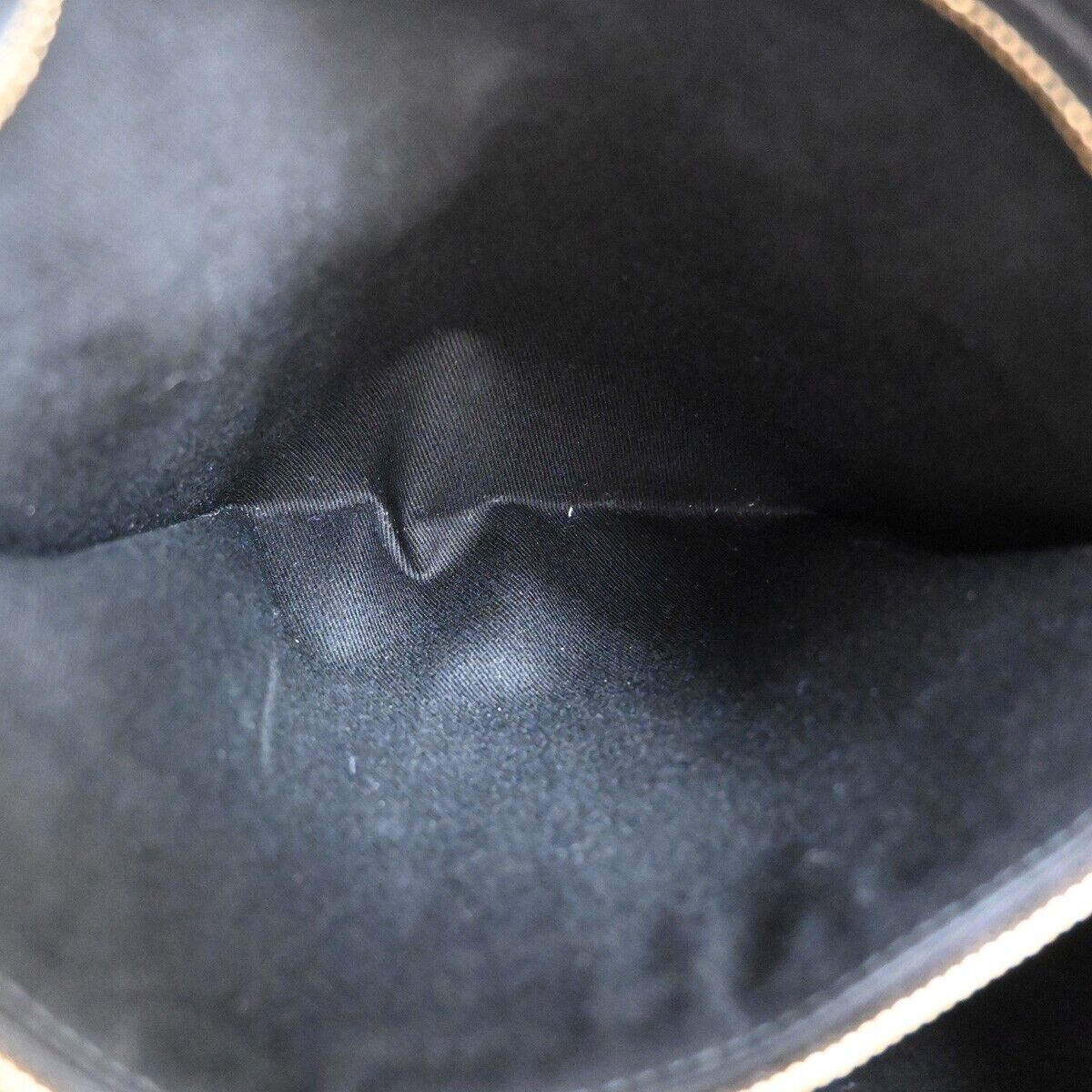 SALVATORE FERRAGAMO Signature Shoulder Tote Bag Canvas Leather Black GHW 57RJ307