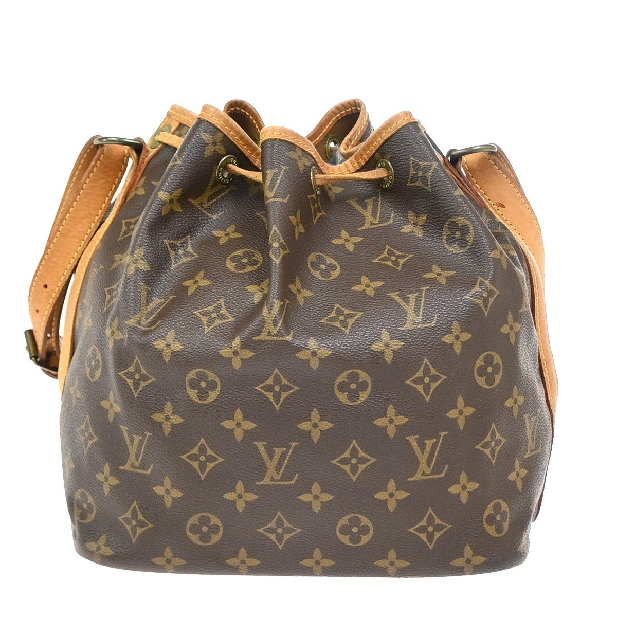 LOUIS VUITTON Petit Noe Drawstring Shoulder Bag Monogram Leather M42226 77YJ043