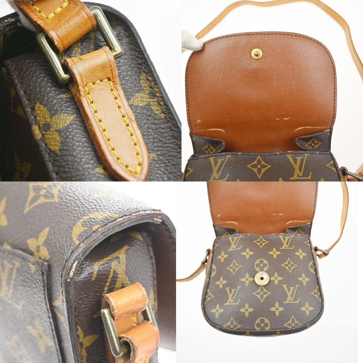 LOUIS VUITTON Mini Saint Cloud Shoulder Bag Monogram Leather BN M51244 32MA504