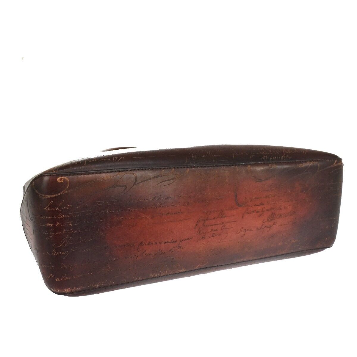 BERLUTI Limited Edition Calligraphy Toujours Shoulder Bag Leather Brown 683LC129