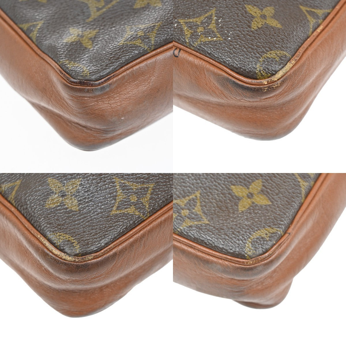 LOUIS VUITTON Logo Pochette Sports Clutch Hand Bag Monogram Leather BN 09MA073