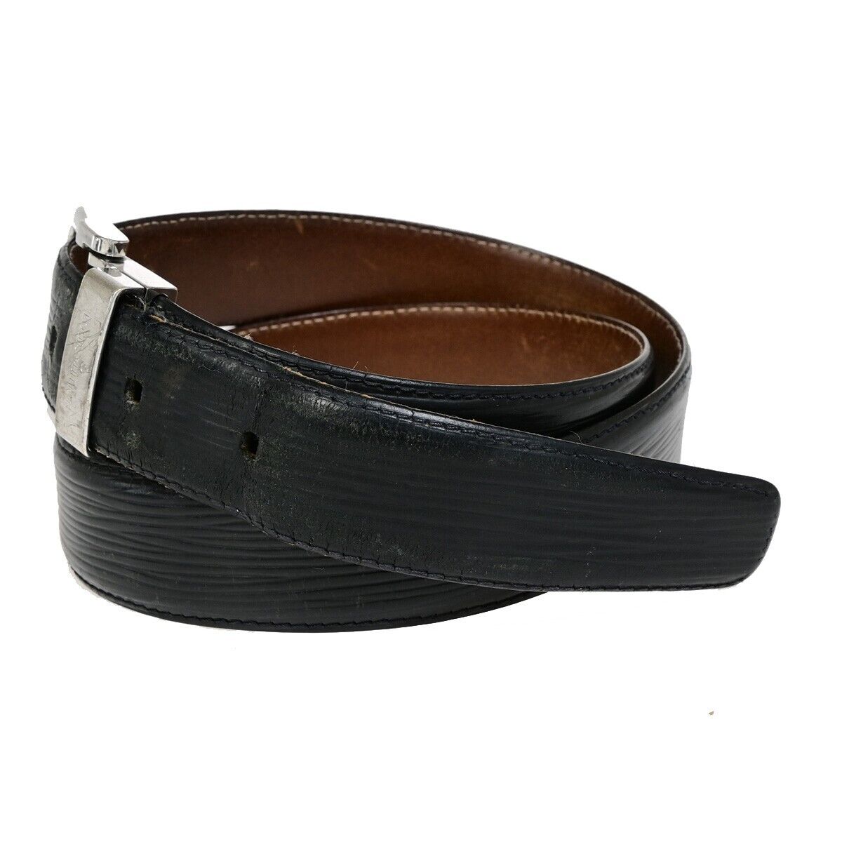 LOUIS VUITTON Ceinture Classic Belt Epi Leather Black M6833V Accessory 08KA375