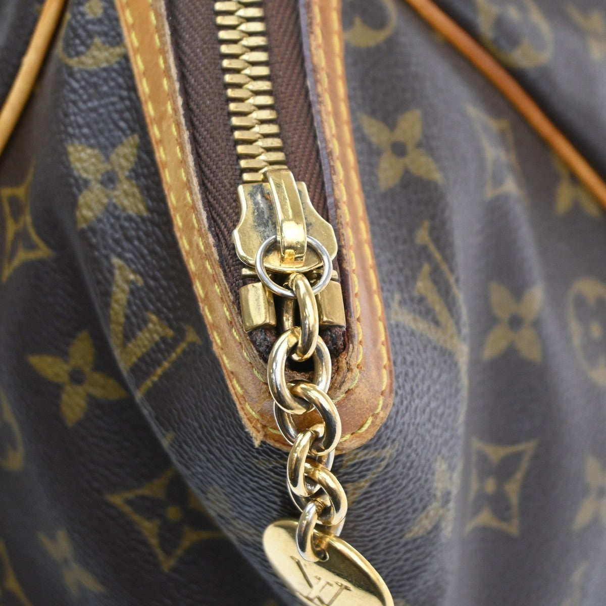 LOUIS VUITTON LV Tivoli GM Shoulder Bag Monogram Leather Brown M40144 70MA640