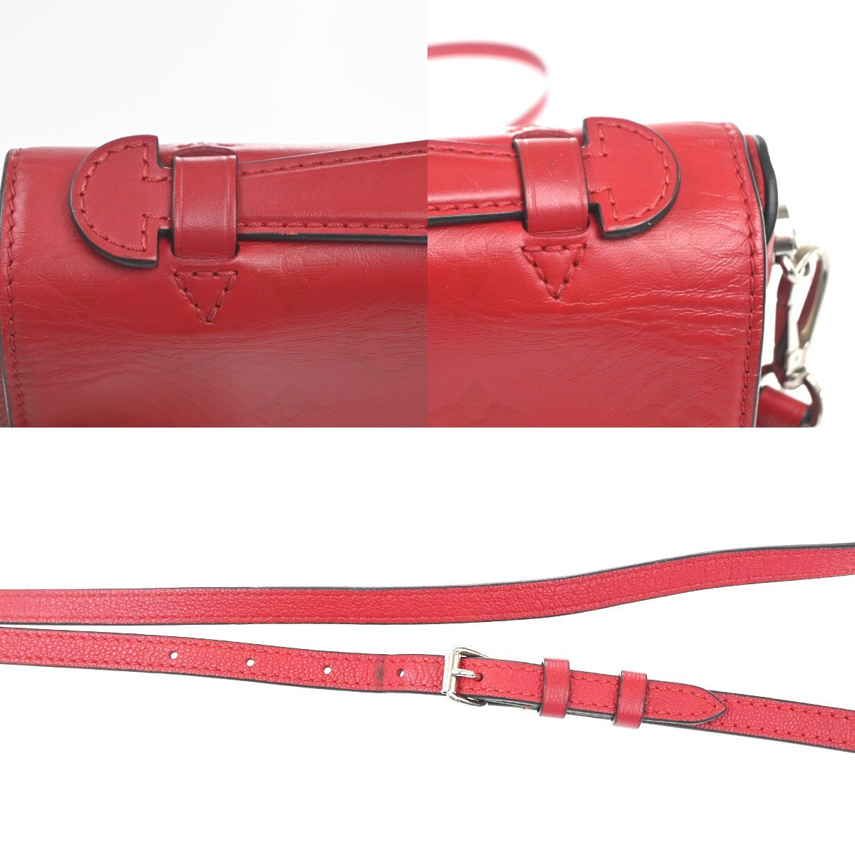LOUIS VUITTON Very Messenger 2way Shoulder Hand Bag Monogram Leather Red 52MA426