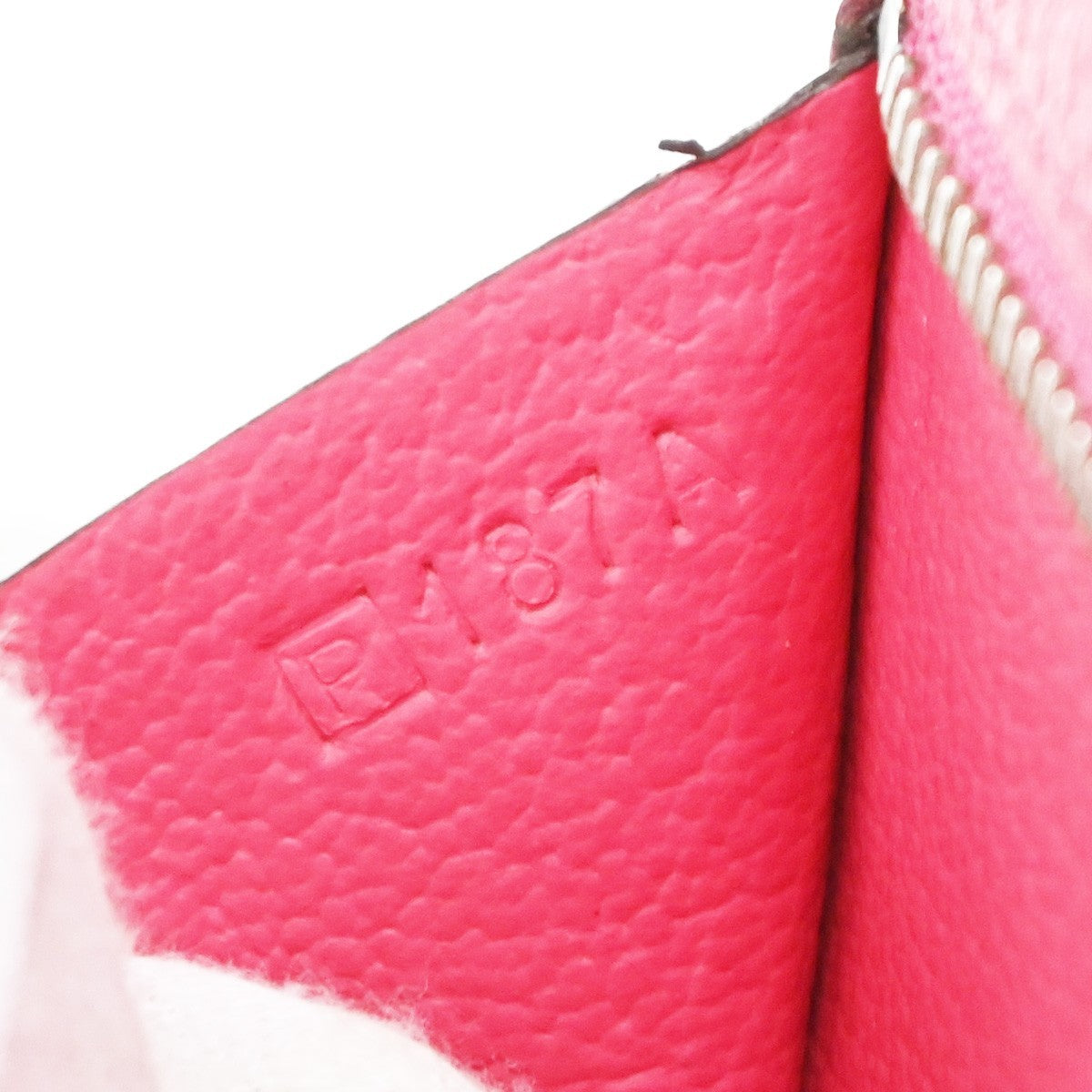 HERMES Bearn Bicolor Long Bifold Wallet Leather Brown Pink 80RP164