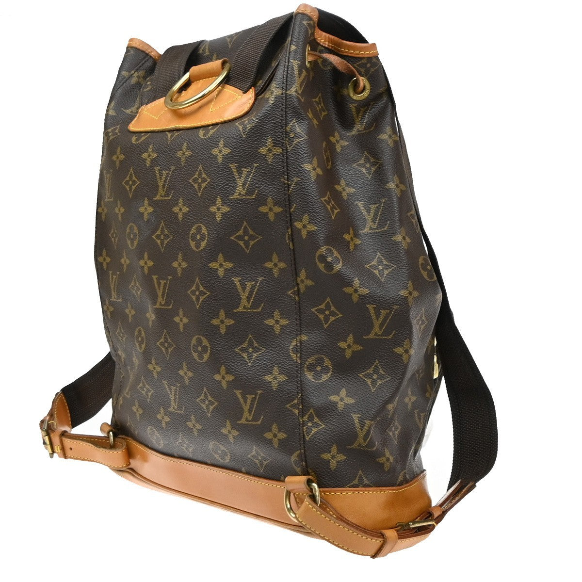 LOUIS VUITTON Montsouris GM Backpack Bag Monogram Leather Brown M51135 14CA929